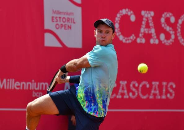 Dominik Koepfer Germany loses in round 1 at the Estoril Open Estoril Open, Portugal, April 3, 2024 Tennis player Dominik Koepfer, Germany, loses in his first round match on the ATP Tour at the Estoril Open in Portugal to Spanish qualifier Pablo Llamas Ruiz Estoril Estoril Tennis Club Lisbon Portugal