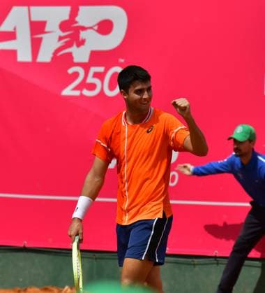 Pablo Llamas Ruiz Spain advances to the round of 16 at the Estoril Open Estoril Open, Portugal, April 3, 2024 Pablo Llamas Ruiz of Spain advances to the round of 16 at the Estoril Open with a win over German tennis ace Dominik Koepfer in Portugal Estoril Estoril Tennis Club Lisbon Portugal