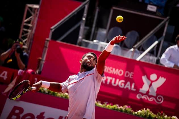 Arthur Fils v Joao Sousa - Millennium Estoril Open 2024 Arthur Fils is competing against Joao Sousa from Portugal during the Millennium Estoril Open ATP, Tennis Herren 250 tennis tournament at the Estoril Tennis Club in Estoril, Portugal, on April 3, 2024. Lisbon Portugal  Copyright: xNunoxCruzx originalFilename:cruz-arthurfi240403_npr2v.jpg