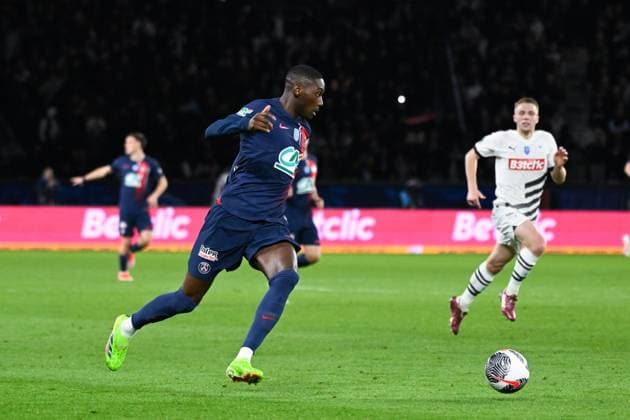 Randal Kolo Muani ( 23 - PSG ) during the French Cup match between Paris Saint Germain and Stade Rennais at Parc des Princes on April 03, 2024 in Paris, France. ( Photo by federico pestellini panoramic ) - FOOTBALL : PSG vs Rennes - Coupe de France - 03 04 2024 FedericoPestellini Panoramic 