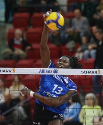 Stuttgart , Volleyball Bundesliga Womens PlayOff Semifinal Game 1, Allianz MTV Stuttgart vs Dresdner SC , Krystal Rivers Stgt