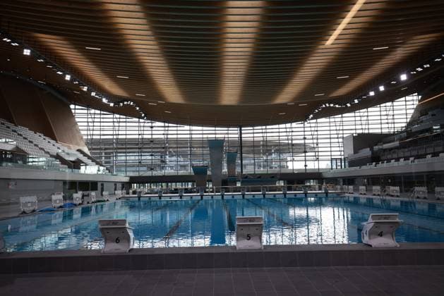 PARIS 2024, Sportstätten, Saint Denis, Centre Aquatique Olympique Centre aquatique Olympique PHOTOPQR LE PARISIEN Olivier Arandel ; Saint-Denis ; 28 03 2024 ; Saint-Denis, France Jeudi 28 mars 2024 Paris JO 2024 Centre aquatique Olympique - Un bassin de 50 mètres (10 lignes d’eau) pour les épreuves olympiques de natation artistique et de water-polo. - Un bassin de plongeon - 5 000 places assises dans des tribunes de type Arena « en fer à cheval » afin de vivre une expérience spectateur unique. Saint Denis, France, march 28th 2024 Paris olympics the Olympic Aquatic Center (CAO) *** Local Caption *** LP Olivier Arandel Saint-Denis 93 France  Copyright: xPHOTOPQR LExPARISIEN MAXPPPxLP OlivierxArandelx 20240404LPA8450 20240404LPA8450