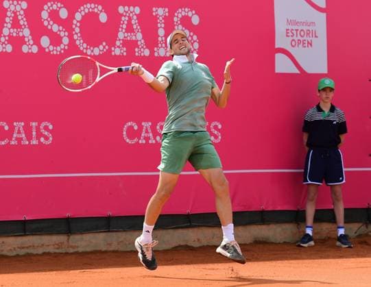 Dominic Thiem, Austria, loses in the round of 16 of the Estoril Open Estoril Open, Portugal, April 4, 2024 Dominic Thiem, Austria, loses in the round of 16 of the Estoril Open to Frenchman Richard Gasquet not pictured 4 6 and 6 7 Estoril Estoril Tennis Club Lisbon Portugal