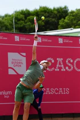 Dominic Thiem, Austria, loses in the round of 16 of the Estoril Open Estoril Open, Portugal, April 4, 2024 Dominic Thiem, Austria, loses in the round of 16 of the Estoril Open to Frenchman Richard Gasquet not pictured 4 6 and 6 7 Estoril Estoril Tennis Club Lisbon Portugal