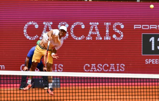 Nuno Borges Portugal in his current quarterfinal of the Estoril Open Estoril Open, Portugal, April 5, 2024 Nuno Borges Portugal in his current quarterfinal of the Estoril Open in Portugal against Chiles Cristian Garin not pictured Estoril Estoril Tennis Club Lisbon Portugal