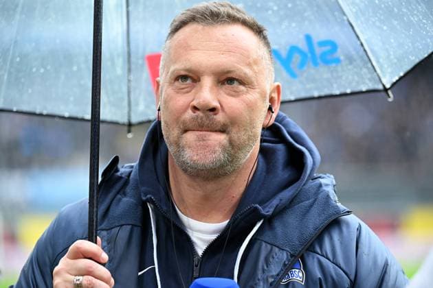 Paderborn, Home Deluxe Arena, 05 04 24, GER, Herren, 2 Bundesliga, Saison 2023 2024, SC Paderborn 07 Hertha BSC Berlin Bild Trainer Pal DARDAI Hertha BSC Only for editorial use DFL regulations prohibit any use of photographs as image sequences and or quasi video NRW Germany