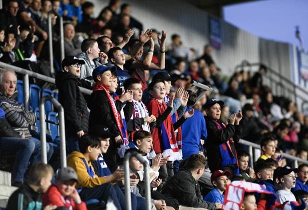 Fans in action during the women s Football European Championship, EM, Europameisterschaft 2025 qualifier group A2 match: Czechia vs Denmark in Uherske Hradiste, Czech Republic, April 5, 2024. (CTKxPhoto DaliborxGluck) CTKPhotoP2024040507247  CTKPhotoP2024040507247