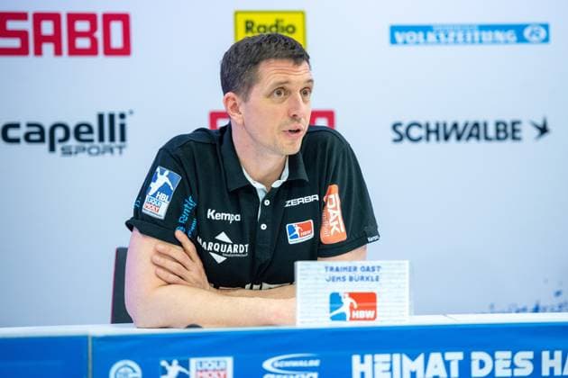 Liqui Moly Handball Bundesliga, VfL Gummersbach HBW Balingen Weilstetten 05 04 2024 Jens Bürkle, coach of HBW Balingen Weilstetten at the press conference Liqui Moly Handball Bundesliga, VfL Gummersbach HBW Balingen Weilstetten 05 04 2024 Copyright: xBEAUTIFULxSPORTS Erlhofx