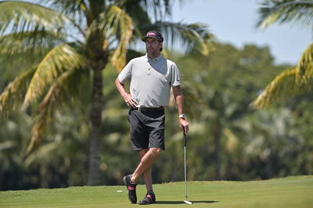DORAL, FL - APRIL 05: Professional Golfer Bubba Watson, waiting for his turn to play, during LIV Golf Miami on April 5, 2024 at Trump National Doral Miami in Doral, FL. (Photo by Michele Eve Sandberg Icon Sportswire) GOLF: APR 05 LIV Golf League Miami EDITORIAL USE ONLY Icon24040526550