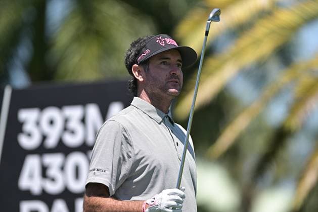DORAL, FL - APRIL 05: Professional Golfer Bubba Watson in action during LIV Golf Miami on April 5, 2024 at Trump National Doral Miami in Doral, FL. (Photo by Michele Eve Sandberg Icon Sportswire) GOLF: APR 05 LIV Golf League Miami EDITORIAL USE ONLY Icon24040527150