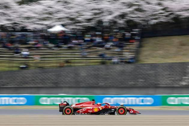 16 LECLERC Charles (mco), Scuderia Ferrari SF-24, action during the Formula 1 MSC Cruises Japanese Grand Prix 2024, 4th round of the 2024 Formula One World Championship, WM, Weltmeisterschaft from April 5 to 7, 2024 on the Suzuka International Racing Course, in Suzuka, Japan - F1 - JAPANESE GRAND PRIX 2024 DPPI Panoramic  240406_R04_GIAPPONE_LF34231