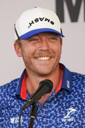 April 5, 2024, Doral, Florida, USA: Talor Gooch of Smash speaks to the media after the first round of LIV Golf Miami at Trump National Doral. Doral USA - ZUMAw109 20240405_fap_w109_039 Copyright: xDebbyxWongx