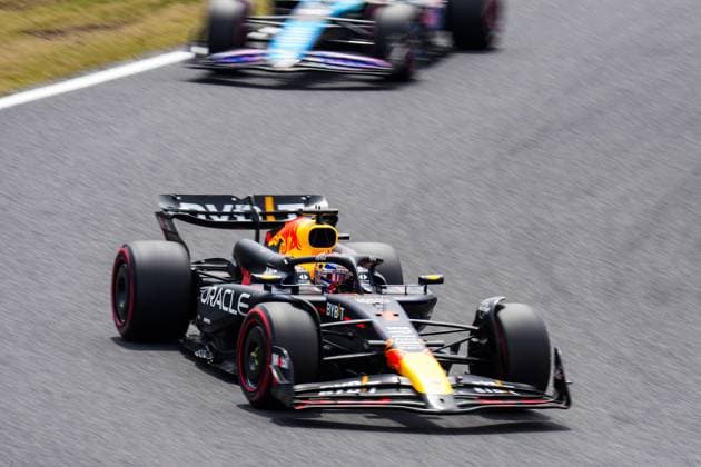 (240406) -- SUZUKA, April 6, 2024 -- Red Bull Racing s Max Verstappen of the Netherlands drives his car during the practice session of Formula One Japanese Grand Prix in Suzuka, Japan, April 6, 2024. ) (SP)JAPAN-SUZUKA-F1-GRAND PRIX 2024-PRACTICE ZhangxXiaoyu 