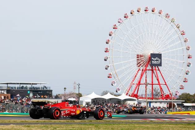 16 LECLERC Charles (mco), Scuderia Ferrari SF-24, action during the Formula 1 MSC Cruises Japanese Grand Prix 2024, 4th round of the 2024 Formula One World Championship, WM, Weltmeisterschaft from April 5 to 7, 2024 on the Suzuka International Racing Course, in Suzuka, Japan - F1 - JAPANESE GRAND PRIX 2024 DPPI Panoramic  240406_R04_GIAPPONE__LF34846