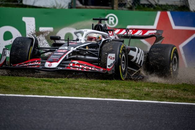 Japanese Grand Prix - Qualifying - Suzuka International Racing Course SUZUKA INTERNATIONAL RACING COURSE, JAPAN - APRIL 06: Kevin Magnussen, Haas F1 VF-23 during the Japanese Grand Prix at Suzuka International Racing Course on Saturday April 06, 2024 in Suzuka, Japan. (Photo by Michael Potts BSR Agency) Content not available for redistribution in The Netherlands directly or indirectly through any third parties. Copyright: xBSRxAgencyx