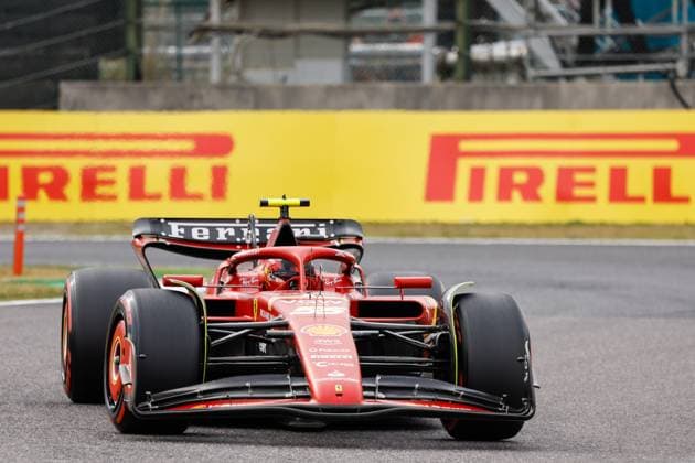 55 SAINZ Carlos (spa), Scuderia Ferrari SF-24, action during the Formula 1 MSC Cruises Japanese Grand Prix 2024, 4th round of the 2024 Formula One World Championship, WM, Weltmeisterschaft from April 5 to 7, 2024 on the Suzuka International Racing Course, in Suzuka, Japan - F1 - JAPANESE GRAND PRIX 2024 DPPI Panoramic  240406_R04_GIAPPONE__LF35035
