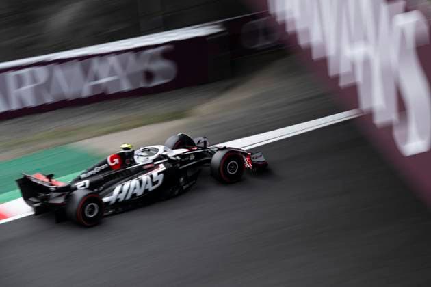April 6, 2024, Suzuka, Mie, Japan: KEVIN MAGNUSSEN (DEN) of Haas F1 Team 20 racing on Qualifying day of the 2024 Formula 1 Japanese Grand Prix. Max Verstappen qualified on pole position.NICO HULKENBERG (GER) of Haas F1 Team 27racing on Qualifying day of the 2024 Formula 1 Japanese Grand Prix. Max Verstappen qualified on pole position. Suzuka Japan - ZUMAb177 20240406_aap_b177_042 Copyright: xTaidghxBarronx