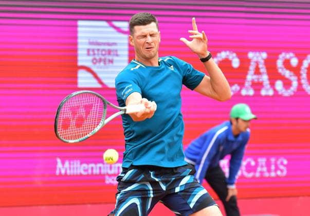 Hubert Hurkacz Poland in the semifinals of the Estoril Open Estoril Open, Portugal, April 6, 2024 Hubert Hurkacz Poland in the semifinals of the Estoril Open in Portugal against Chiles Cristian Garin not pictured Estoril Estoril Tennis Club Lisbon Portugal