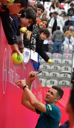Hubert Hurkacz Poland reaches the final at the Estoril Open in Portugal Estoril Open, Portugal, April 6, 2024 Hubert Hurkacz Poland reaches the final of an international clay court tournament for the first time at the Estoril Open in Portugal with a 6 3, 3 6 and 6 3 win over Chiles Cristian Garin Estoril Estoril Tennis Club Lisbon Portugal
