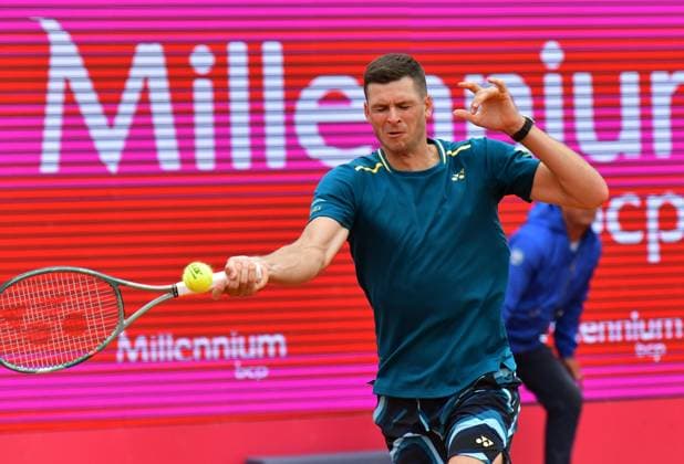 Hubert Hurkacz Poland reaches the final at the Estoril Open in Portugal Estoril Open, Portugal, April 6, 2024 Hubert Hurkacz Poland reaches the final of an international clay court tournament for the first time at the Estoril Open in Portugal with a 6 3, 3 6 and 6 3 win over Chiles Cristian Garin Estoril Estoril Tennis Club Lisbon Portugal