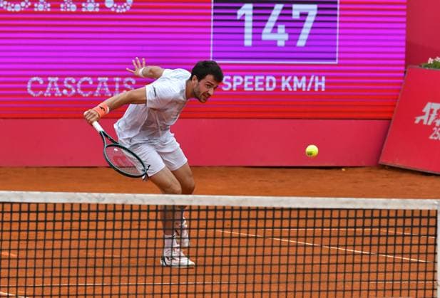Pedro Martinez Spain in his semi-final at the Estoril Open in Portugal Estoril Open, Portugal, April 6, 2024 Pedro Martinez Spain in his semi-final at the Estoril Open in Portugal against the Norwegian Casper Ruud not in the picture Estoril Estoril Tennis Club Lisbon Portugal