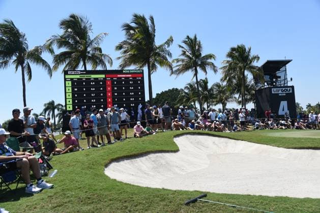 DORAL, FL - APRIL 06 Atmosphere during LIV Golf Miami on April 6, 2024, at Trump National Doral Miami in Doral, FL. (Photo by Michele Eve Sandberg Icon Sportswire) GOLF: APR 06 LIV Golf League Miami EDITORIAL USE ONLY Icon240406350