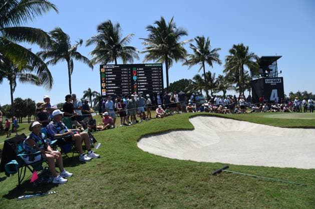 DORAL, FL - APRIL 06 Atmosphere during LIV Golf Miami on April 6, 2024, at Trump National Doral Miami in Doral, FL. (Photo by Michele Eve Sandberg Icon Sportswire) GOLF: APR 06 LIV Golf League Miami EDITORIAL USE ONLY Icon240406351