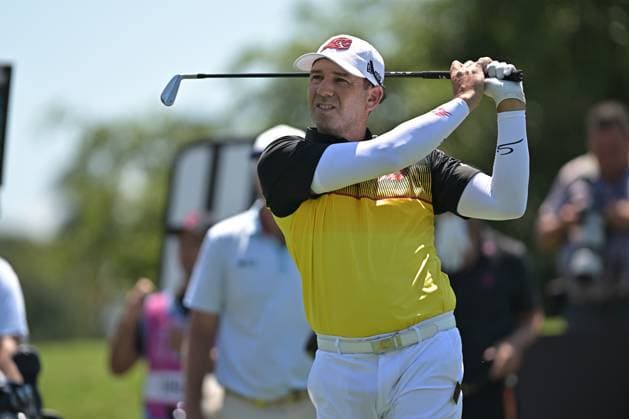 DORAL, FL - APRIL 06 Professional Golfer Sergio Garcia in action during LIV Golf Miami on April 6, 2024, at Trump National Doral Miami in Doral, FL. (Photo by Michele Eve Sandberg Icon Sportswire) GOLF: APR 06 LIV Golf League Miami EDITORIAL USE ONLY Icon240406363