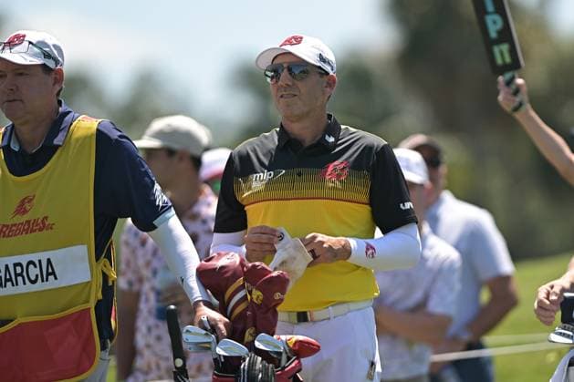 DORAL, FL - APRIL 06 Professional Golfer Sergio Garcia in action during LIV Golf Miami on April 6, 2024, at Trump National Doral Miami in Doral, FL. (Photo by Michele Eve Sandberg Icon Sportswire) GOLF: APR 06 LIV Golf League Miami EDITORIAL USE ONLY Icon240406364