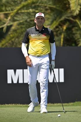 DORAL, FL - APRIL 06 Professional Golfer Sergio Garcia in action during LIV Golf Miami on April 6, 2024, at Trump National Doral Miami in Doral, FL. (Photo by Michele Eve Sandberg Icon Sportswire) GOLF: APR 06 LIV Golf League Miami EDITORIAL USE ONLY Icon240406369