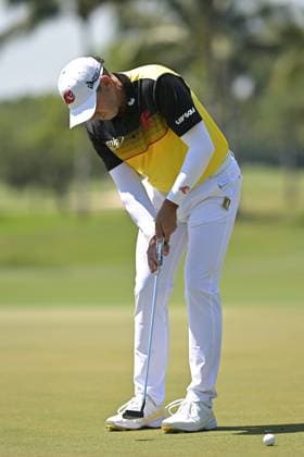 DORAL, FL - APRIL 06 Professional Golfer Sergio Garcia in action during LIV Golf Miami on April 6, 2024, at Trump National Doral Miami in Doral, FL. (Photo by Michele Eve Sandberg Icon Sportswire) GOLF: APR 06 LIV Golf League Miami EDITORIAL USE ONLY Icon240406374