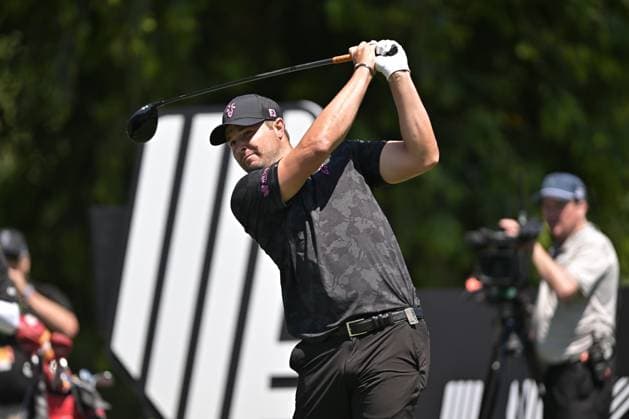 DORAL, FL - APRIL 06 Professional Golfer Peter Uihlein in action during LIV Golf Miami on April 6, 2024, at Trump National Doral Miami in Doral, FL. (Photo by Michele Eve Sandberg Icon Sportswire) GOLF: APR 06 LIV Golf League Miami EDITORIAL USE ONLY Icon24040639801
