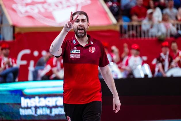 VBL Volleyball Bundesliga SC Potsdam SSC Palmberg Schwerin PlayOff semi-final, 06 04 2024 VBL Volleyball Bundesliga SC Potsdam SSC Palmberg Schwerin 06 04 2024 Copyright: xBEAUTIFULxSPORTS NicolxMarschallx
