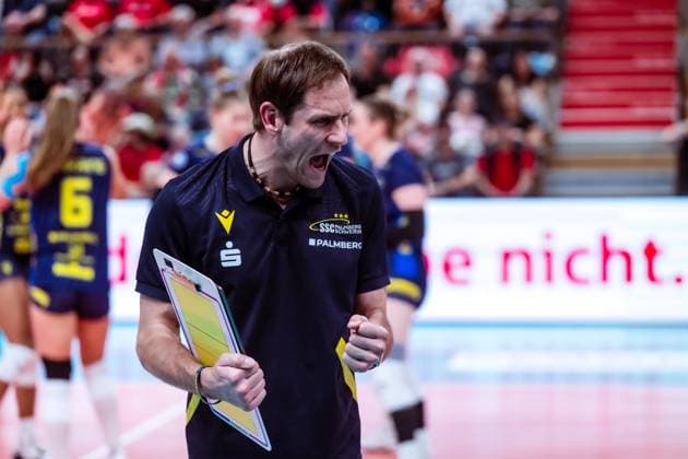 VBL Volleyball Bundesliga SC Potsdam SSC Palmberg Schwerin PlayOff semi-final, 06 04 2024 VBL Volleyball Bundesliga SC Potsdam SSC Palmberg Schwerin 06 04 2024 Copyright: xBEAUTIFULxSPORTS NicolxMarschallx