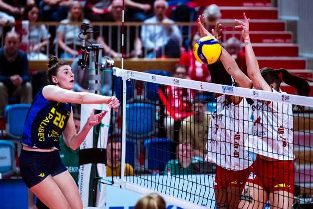 VBL Volleyball Bundesliga SC Potsdam SSC Palmberg Schwerin PlayOff semi-final, 06 04 2024 VBL Volleyball Bundesliga SC Potsdam SSC Palmberg Schwerin 06 04 2024 Copyright: xBEAUTIFULxSPORTS NicolxMarschallx