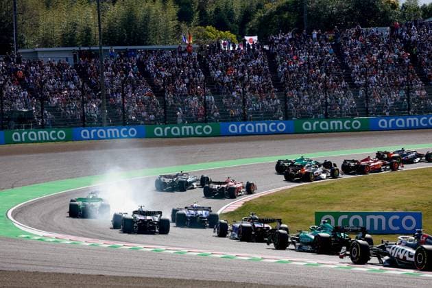 Start during the Formula 1 MSC Cruises Japanese Grand Prix 2024, 4th round of the 2024 Formula One World Championship, WM, Weltmeisterschaft from April 5 to 7, 2024 on the Suzuka International Racing Course, in Suzuka, Japan - F1 - JAPANESE GRAND PRIX 2024 DPPI Panoramic  F12024GP04JAP_JK328963
