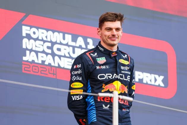 podium VERSTAPPEN Max (ned), Red Bull Racing RB20, portrait during the Formula 1 MSC Cruises Japanese Grand Prix 2024, 4th round of the 2024 Formula One World Championship, WM, Weltmeisterschaft from April 5 to 7, 2024 on the Suzuka International Racing Course, in Suzuka, Japan - F1 - JAPANESE GRAND PRIX 2024 DPPI Panoramic  240407_R04_GIAPPONE_AV3_0487