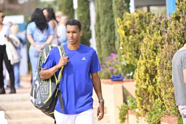 FÃ lix Auger-Aliassime (CAN) TENNIS : Rolex Monte Carlo 2024 - Monte Carlo - 07 04 2024 Panoramic Panoramic