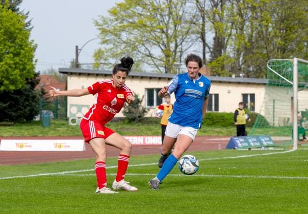 Soccer, Women, Regionalliga Nordost, Season 2023 2024 16 Matchday , 1 FC Union Berlin FC Carl Zeiss Jena II, v l Sarah Abu Sabbah 1 Women 1 FC Union , Luise Wildner , 07 04 2024, Copyright: xMatthiasxKochx