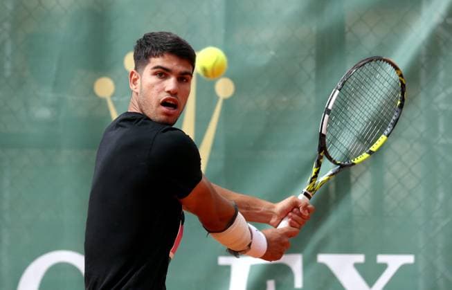 ROLEX MONTE-CARLO MASTERS QUALIFS PHOTOPQR NICE MATIN Jean François Ottonello ; Roquebrune-Cap-Martin ; 07 04 2024 ; ROLEX MONTE-CARLO MASTERS - Carlos Alcaraz a l entrainement Roquebrune-Cap-Martin France  Copyright: xPHOTOPQR NICExMATIN MAXPPPxJeanxFrançoisxOttonellox 20240407NIM5066 20240407NIM5066