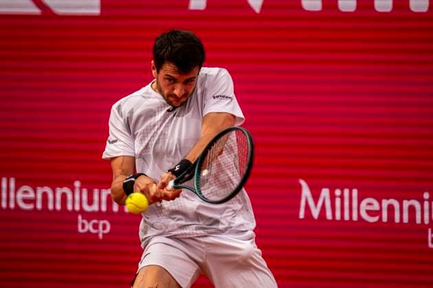 Pedro Martinez Vs Hubert Hurkacz - Millennium Estoril Open 2024 Final Pedro Martinez from Spain is competing against Hubert Hurkacz from Poland during the Millennium Estoril Open Final ATP, Tennis Herren 250 tennis tournament at the Estoril Tennis Club in Estoril, Portugal, on April 7, 2024. Lisbon Portugal  Copyright: xNunoxCruzx originalFilename:cruz-pedromar240407_npHbi.jpg