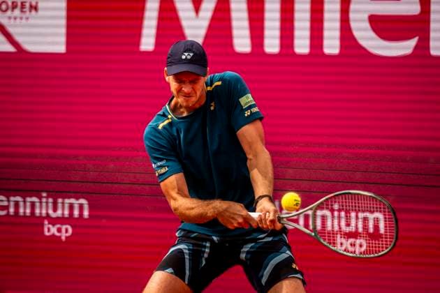 Pedro Martinez Vs Hubert Hurkacz - Millennium Estoril Open 2024 Final Pedro Martinez from Spain is competing against Hubert Hurkacz from Poland during the Millennium Estoril Open Final ATP, Tennis Herren 250 tennis tournament at the Estoril Tennis Club in Estoril, Portugal, on April 7, 2024. Lisbon Portugal  Copyright: xNunoxCruzx originalFilename:cruz-pedromar240407_npRoV.jpg