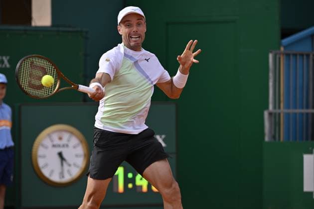 Tennis - Rolex Monte Carlo 2024 - ATP, Tennis Herren - Bautista Agut - Espagne TENNIS - Rolex Monte Carlo 2024 - MC - 01 04 2024 ChrysleneCaillaud Panoramic 