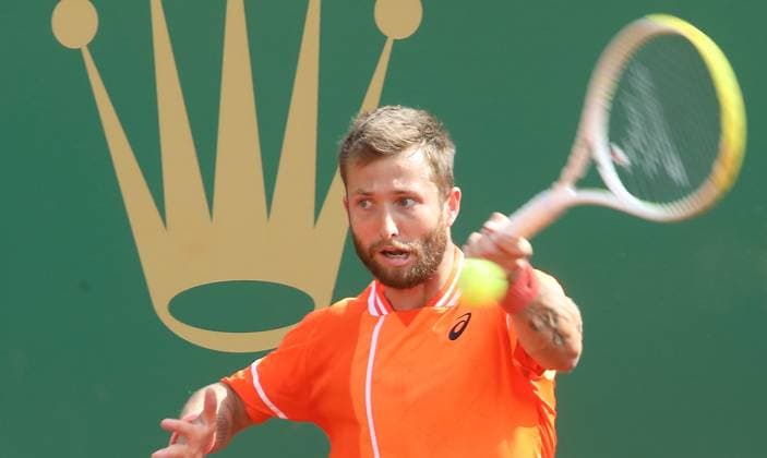 Monte-Carlo Rolex Master Tennis PHOTOPQR NICE MATIN Cyril Dodergny ; Roquebrune-cap-martin ; 08 04 2024 ; Roquebrune-cap-martin le 08 04 2024 - Monte-Carlo Country Club - Monte-Carlo Rolex Master 1000 Tennis - 1er tour - Le francais corentin MOUTET Roquebrune-cap-martin France  Copyright: xPHOTOPQR NICExMATIN MAXPPPxCyrilxDodergnyx 20240408NIM6756 20240408NIM6756