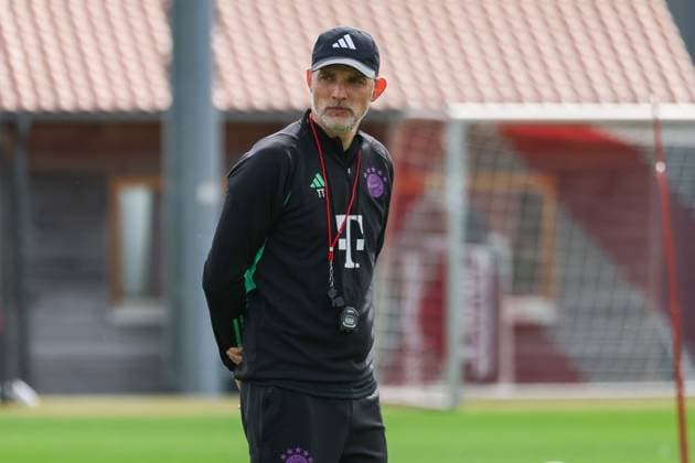 Thomas Tuchel FC Bayern Muenchen, Head coach , Final training, FC Bayern Muenchen, Football, UEFA Champions League, Quarter-final first leg, Season 23 24, 08 04 2024, Final training, FC Bayern Muenchen, Football, UEFA Champions League, Quarter-final first leg, Season 23 24, 08 04 2024 Muenchen Copyright: xEibner-Pressefoto JennixMaulx EP_JML