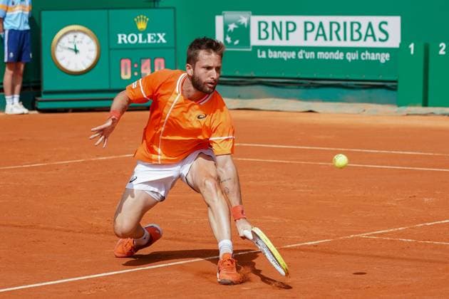 Corentin Moutet (France) TENNIS : Monaco Rolex Master 1000 - 1er tour - Monaco - 08 04 2024 NorbertScanella Panoramic 