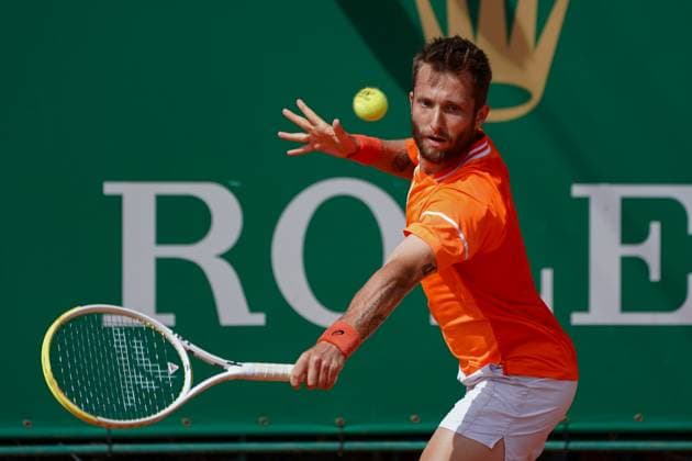 Corentin Moutet (France) TENNIS : Monaco Rolex Master 1000 - 1er tour - Monaco - 08 04 2024 NorbertScanella Panoramic 