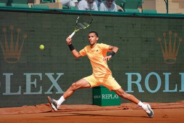 Felix Auger-Aliassime (Canada) TENNIS : Monaco Rolex Master 1000 - 1er tour - Monaco - 08 04 2024 NorbertScanella Panoramic
