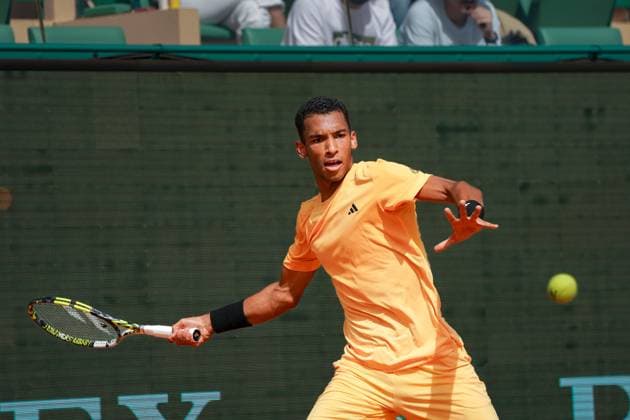 Felix Auger-Aliassime (Canada) TENNIS : Monaco Rolex Master 1000 - 1er tour - Monaco - 08 04 2024 NorbertScanella Panoramic
