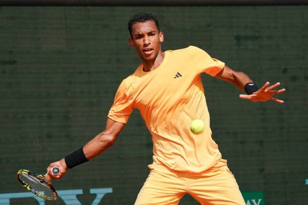 Felix Auger-Aliassime (Canada) TENNIS : Monaco Rolex Master 1000 - 1er tour - Monaco - 08 04 2024 NorbertScanella Panoramic